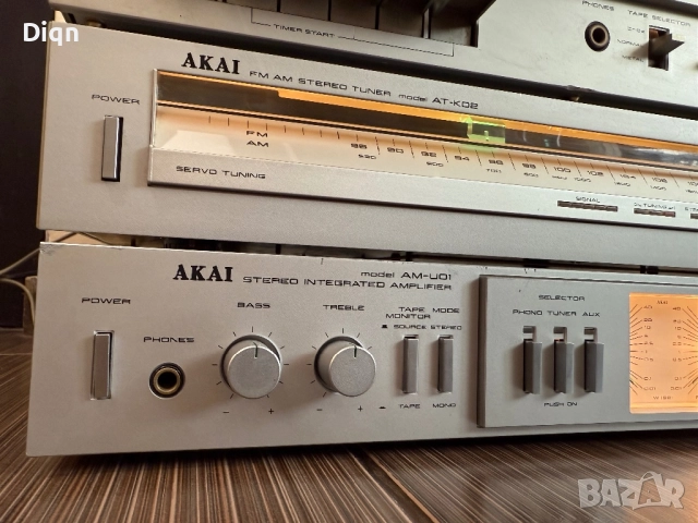 Акай Akai Стерео усилвател , Тунер , Дек , снимка 3 - Ресийвъри, усилватели, смесителни пултове - 51688014