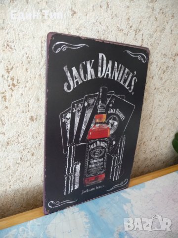 Метална Табела Jack Daniel's Блак Джак Даниелс карти покер хазарт  , снимка 2 - Други ценни предмети - 37375984