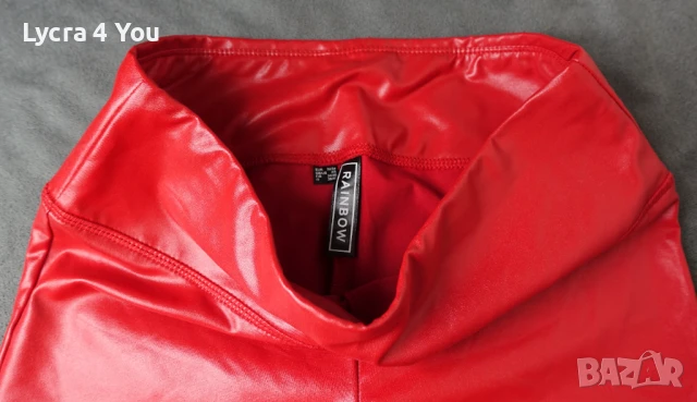 Rainbow S червен дамски клин от мека еко кожа, снимка 3 - Клинове - 50730218