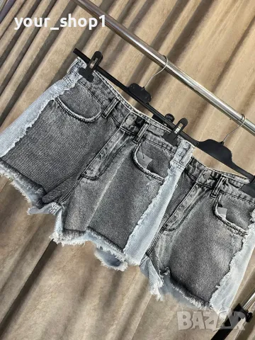 Дамски къси дънкови панталони 2 цвята деним , снимка 1