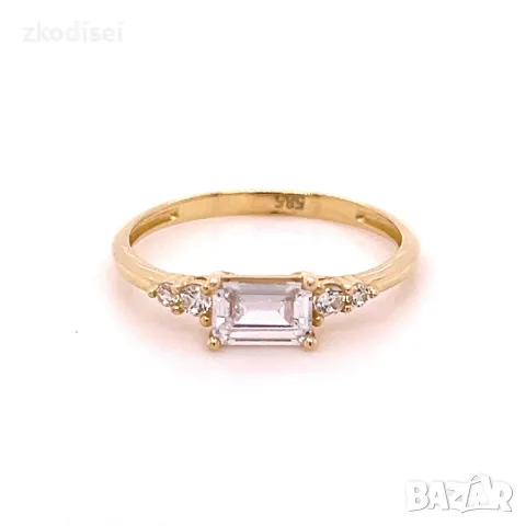 Златен дамски пръстен 1,48гр. 14кр.проба:585 размер:55 модел:29559-6, снимка 1