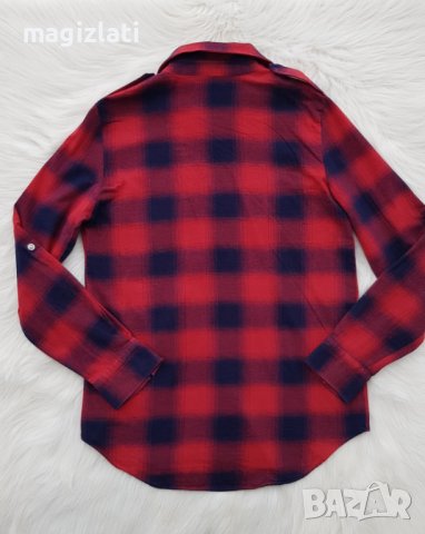 Дамска карирана риза Zara размер XS, снимка 2 - Ризи - 43308283