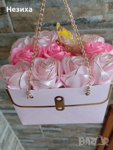 Букет от вечни рози , снимка 7 - Изкуствени цветя - 48077649