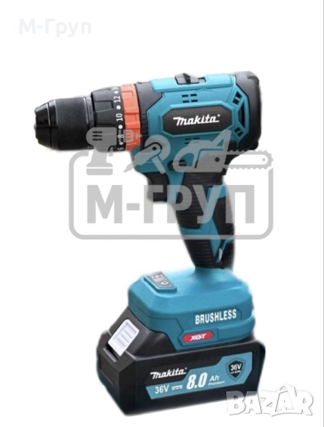 2в1 Безчетков Акумулаторен Ъглошлайф и Винтоверт Макита 36V 8Ah, снимка 4 - Други машини и части - 51743639