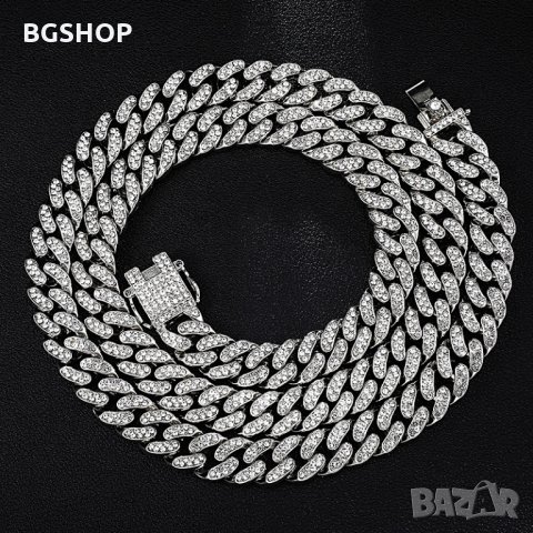 Хип-хоп ланец / Hip-Hop chain Bling Bling - Silver, снимка 3 - Колиета, медальони, синджири - 28402171