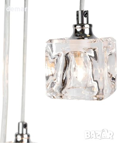 Минималистичен пендел с ледени капчици и LED светлини., снимка 4 - Лампи за таван - 43107678