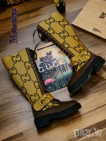 ботуши от естествена кожа gucci 