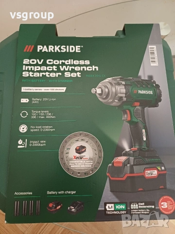 Parkside Гайковерт passk 20 Li c4, снимка 3 - Винтоверти - 53389924