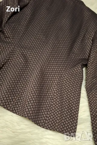 СУПЕРСТИЛНО и ЕЛЕГАНТНО сако в черно-бордо шарки, снимка 11 - Сака - 48697960