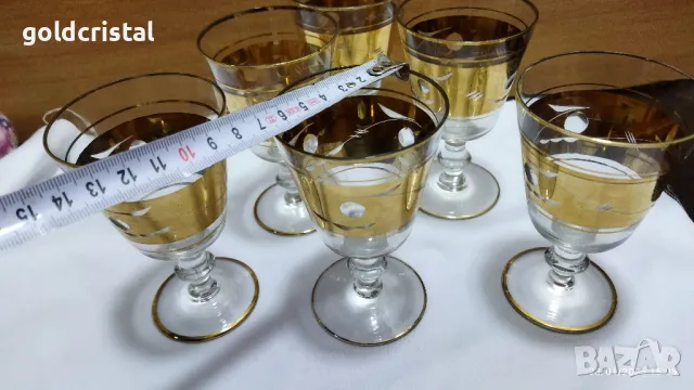 стари стъклени чаши , снимка 4 - Антикварни и старинни предмети - 48801434