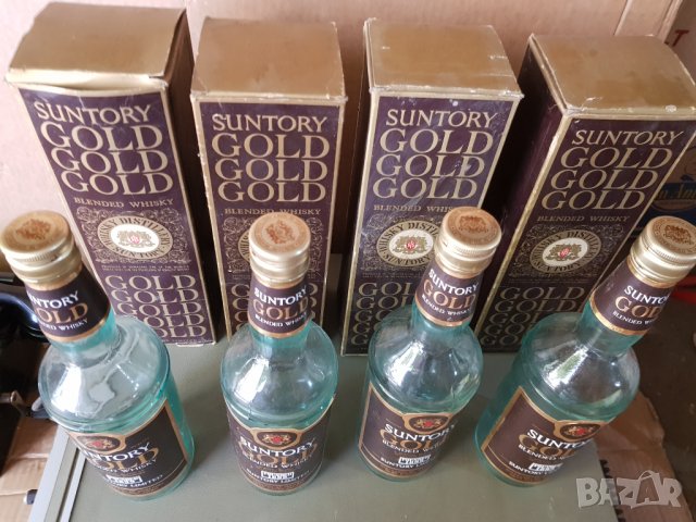 Стари бутилки от японско уииски suntory gold, снимка 3 - Антикварни и старинни предмети - 37393455