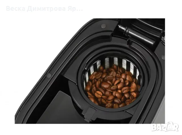 Компактна електрическа машина за приготвяне на кафе с устройство за смилане, снимка 3 - Кафемашини - 49332128