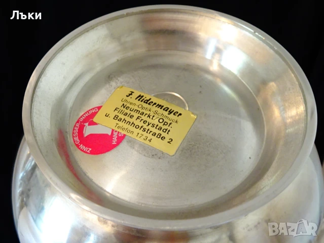 Кана от калай,калаена кана,хмел,житен клас,1.5 литра. , снимка 8 - Антикварни и старинни предмети - 51387827