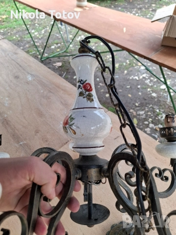 Продава се старинен полилей., снимка 4 - Антикварни и старинни предмети - 52382867
