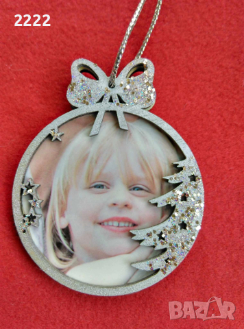 Коледна играчка за елха със снимка , снимка 2 - Коледни подаръци - 52238201