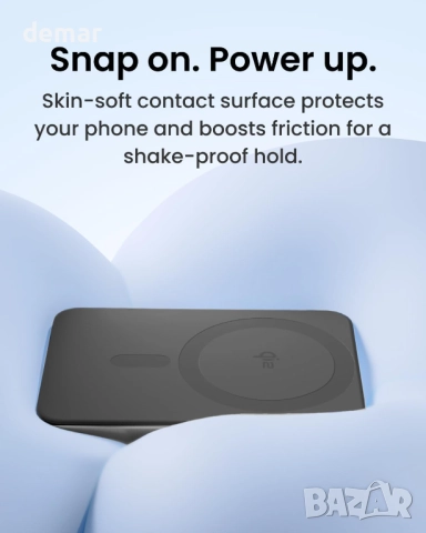 Външна батерия SHARGE AeroMag Magsafe 5000 mAh, магнитна, 15 W Qi2, снимка 4 - Външни батерии - 52272357