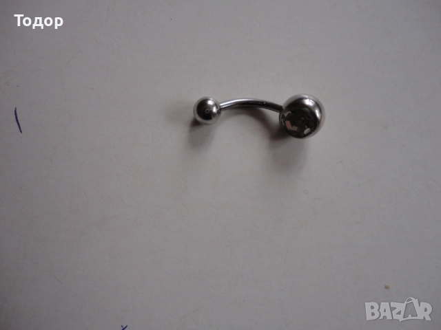 Немска обеца за пъп пиърсинг от медицинска стомана , снимка 2 - Обеци - 52668940