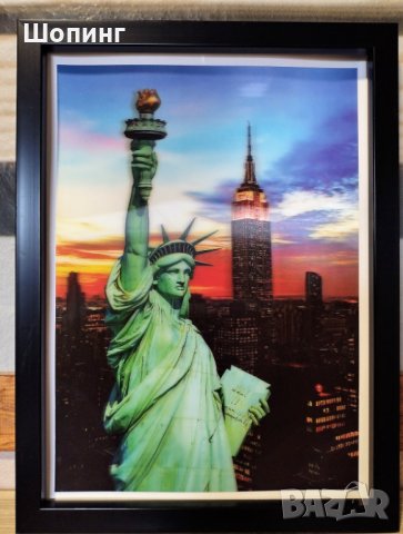 3D картина (30/40см) Статуята на Свободата, снимка 5 - Картини - 39266761