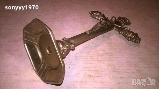 кръст с христос-21х11х8см-мед/месинг-внос швеция, снимка 10 - Колекции - 27181727