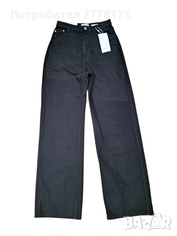 Bershka дънки с висока талия wide leg, снимка 3 - Дънки - 53310561
