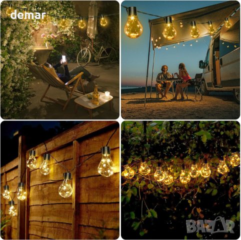 Декоративно осветление за градина, 12бр. голяма LED крушка, снимка 6 - Декорация за дома - 43134418