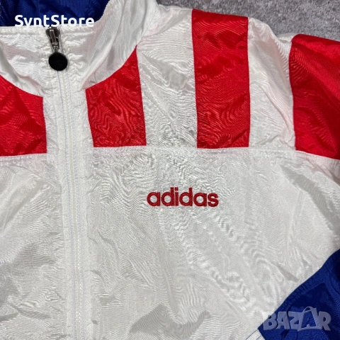 Рядка Vintage Adidas "All Nations" Windbreaker – 90-те години – XL, снимка 3 - Спортни дрехи, екипи - 53513428