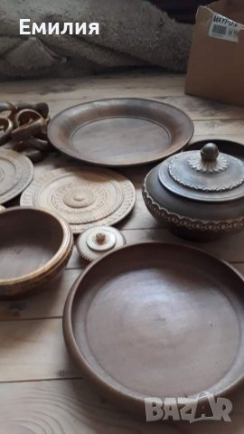 Ръчно правени дървени чинии и купи, снимка 5 - Декорация за дома - 40100108