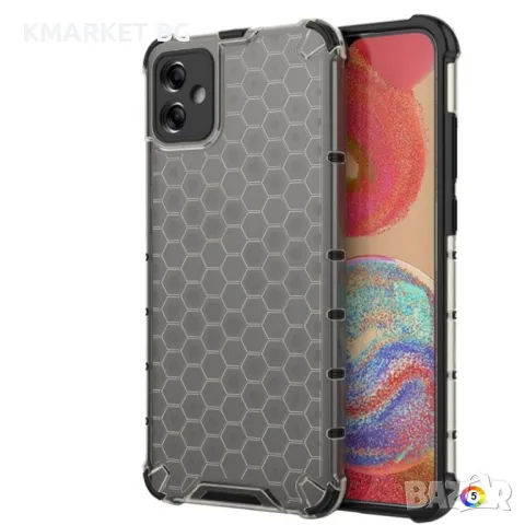 Samsung Galaxy A04e 4G / F04 4G / M04 4G Силиконов Калъф Honeycomb TPU и Протектор