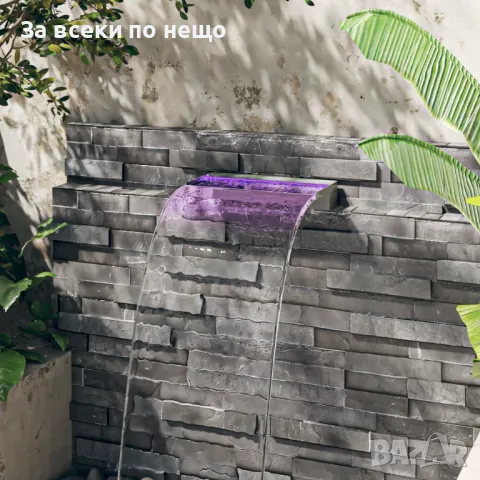 Преливник за водопад с RGB LED, неръждаема стомана, 45 см Код P325, снимка 2 - Градински мебели, декорация  - 49789174