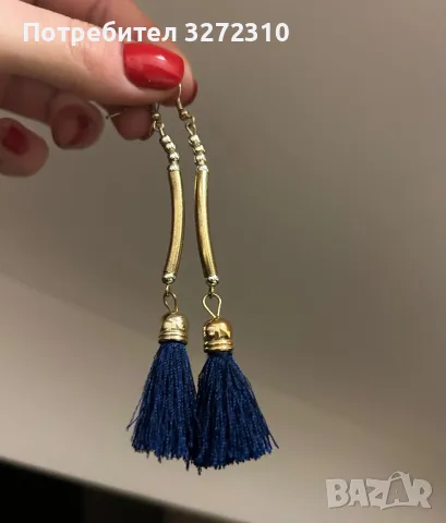 Дълги висящи обеци , обици с пискюли, снимка 2 - Обеци - 48475198