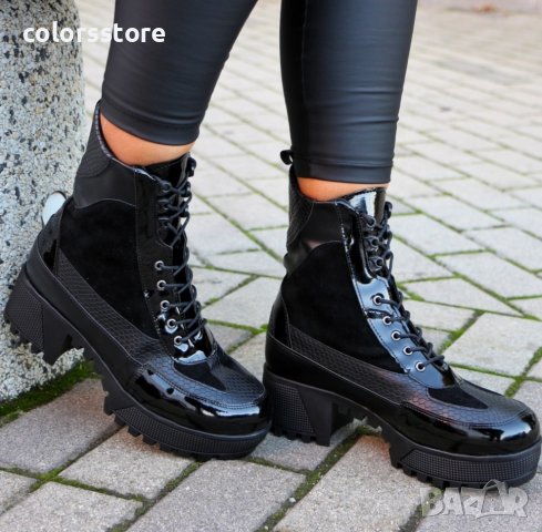 Равни боти - черни - BT2501, снимка 2 - Дамски боти - 33242814