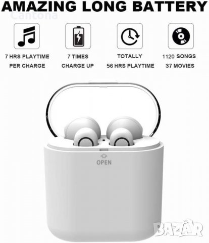 Yobola T2 Bluetooth 5.0 безжични слушалки, до 56H Playtime, 3D стерео, микрофон, докинг за зареждане, снимка 2 - Безжични слушалки - 37862263