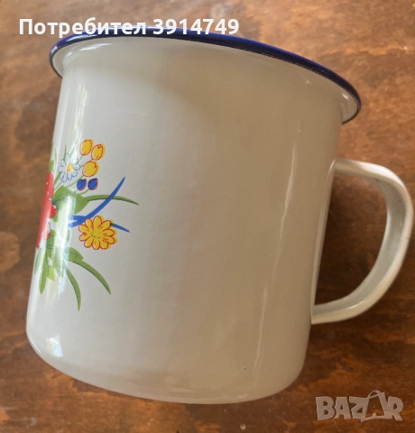 НОВО Емайлирано метално канче / чаша с дръжка; 370 мл, снимка 7 - Чаши - 51657130