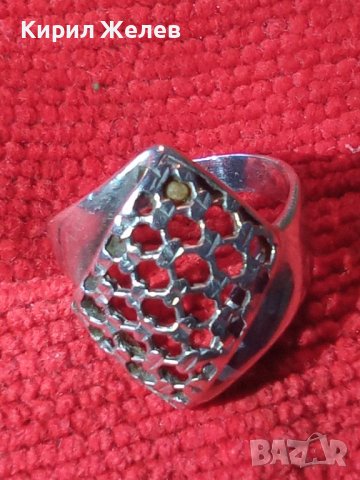 СРЕБЪРЕН БЕЛ ЕПОК СТИЛ СТАР КРАСИВ ПРЪСТЕН СРЕБРО 925 АЖУРНА РЪЧНА ИЗРАБОТКА 25157, снимка 14 - Пръстени - 35828351