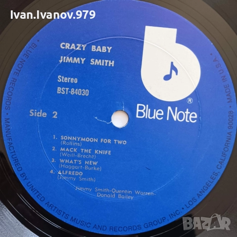 Vinyl (The Incredible Jimmy Smith - Crazy! Baby), снимка 4 - Грамофонни плочи - 52394538