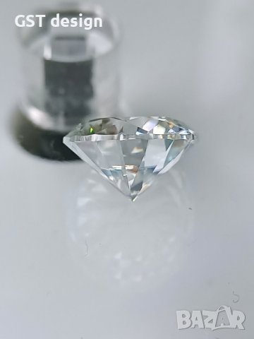 Топ Мойсанит Диамант Голям 10,9мм Фенси Moissanite Diamond , снимка 1