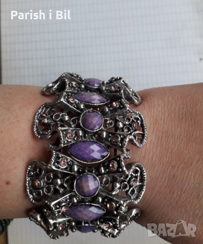 Посребрена фешън Арт огърлица,колие,медальон ,стилни бутикови бижута,комплект, снимка 5 - Колиета, медальони, синджири - 40284416