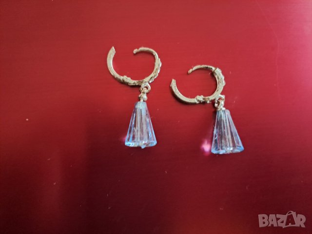 Обеци висящи с камъчета, снимка 2 - Обеци - 39601500