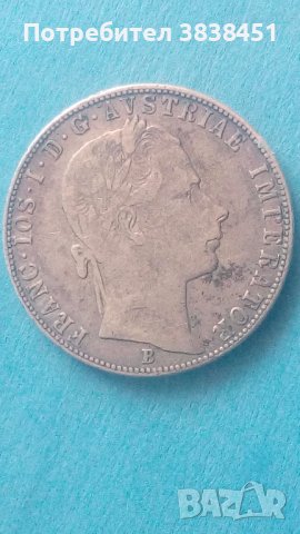 1 Florin 1858г.Австрия,сребрна.