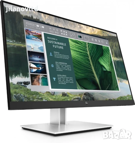 Монитор HP E24u G4 1920x1080 с 12 месеца гаранция, снимка 3 - Монитори - 50896665