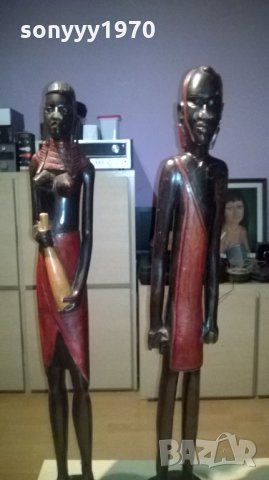 африканско семеиство-92см-10кг-дървени фигури-внос швеицария, снимка 10 - Колекции - 26365357