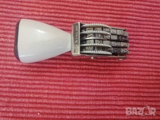 Стар механичен номератор Англия. , снимка 3 - Ученически пособия, канцеларски материали - 27830174