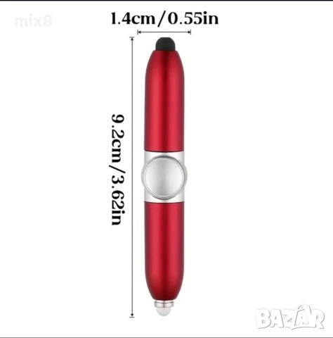 Химикал фиджет спинър с фенерче, снимка 3 - Ученически пособия, канцеларски материали - 52857043