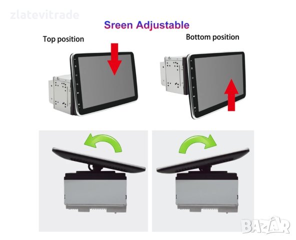 10" УНИВЕРСАЛНА НАВИГАЦИЯ С РЕГУЛИРАЩ СЕ ДИСПЛЕЙ, 9684, снимка 2 - Навигация за кола - 43740653