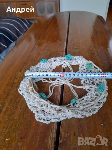 Стар плетен полилей, снимка 4 - Други ценни предмети - 52297799