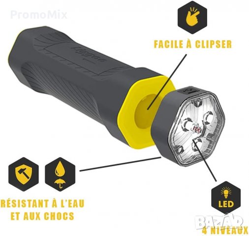 Led Фенер Liggoo водоустойчив удароусточив фенер бяла светлина, снимка 3 - Други - 38308739