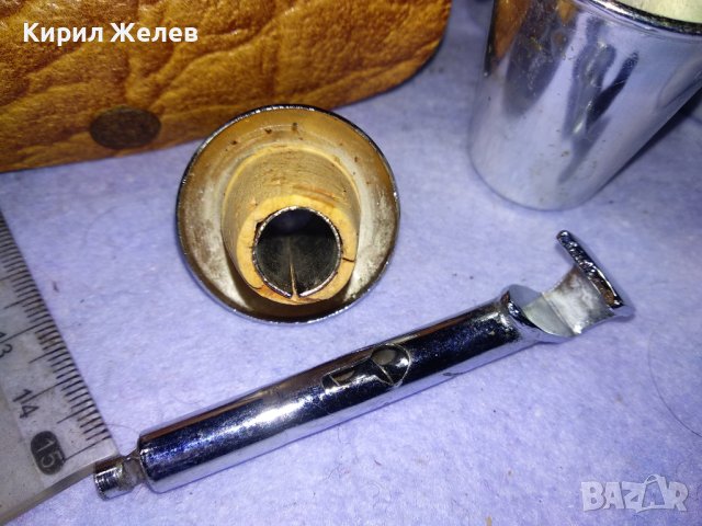 UNITRA cemi МАРКОВ ЛУКС КОМПЛЕКТ 4 ДЖОБНИ МЕТАЛНИ ЧАШКИ За АЛКОХОЛ в КОЖЕНО КАЛЪФЧЕ 41417, снимка 11 - Други ценни предмети - 43650759