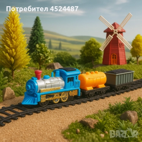 Влакче с релси – Арт класически комплект "Train Track" - 13 части, снимка 3 - Влакчета, самолети, хеликоптери - 51662418