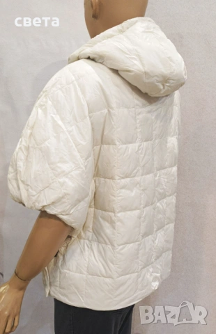 Двулицево дамско яке - крем, снимка 4 - Якета - 53251698