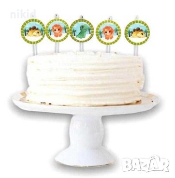 5 бр кръгли свещи свещ динозаври динозавър за торта Рожден ден детско парти, снимка 2 - Други - 37453114